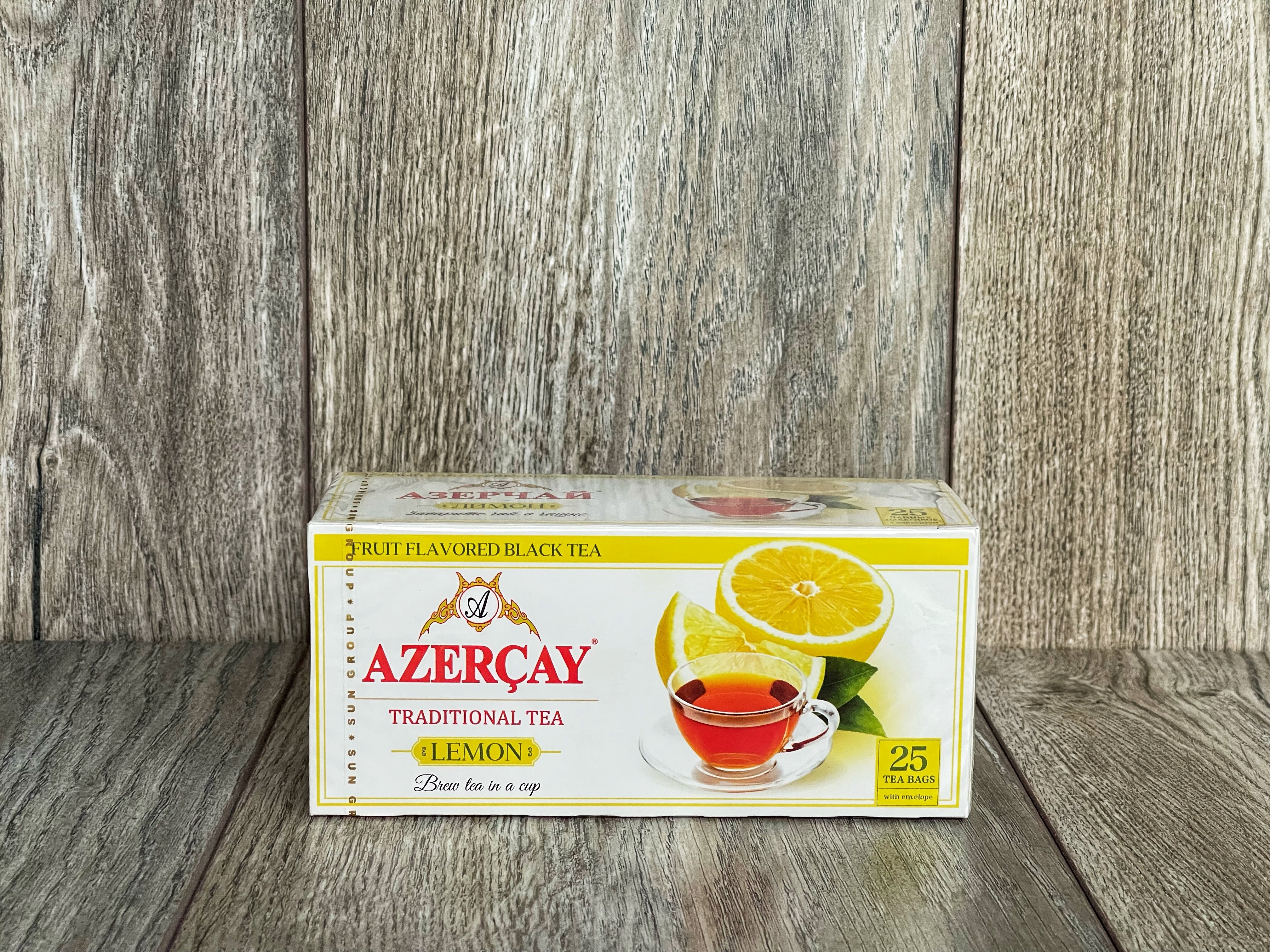 AZERCAY melna tēja ar citronu garšu maisiņos [ 25 paciņas ]