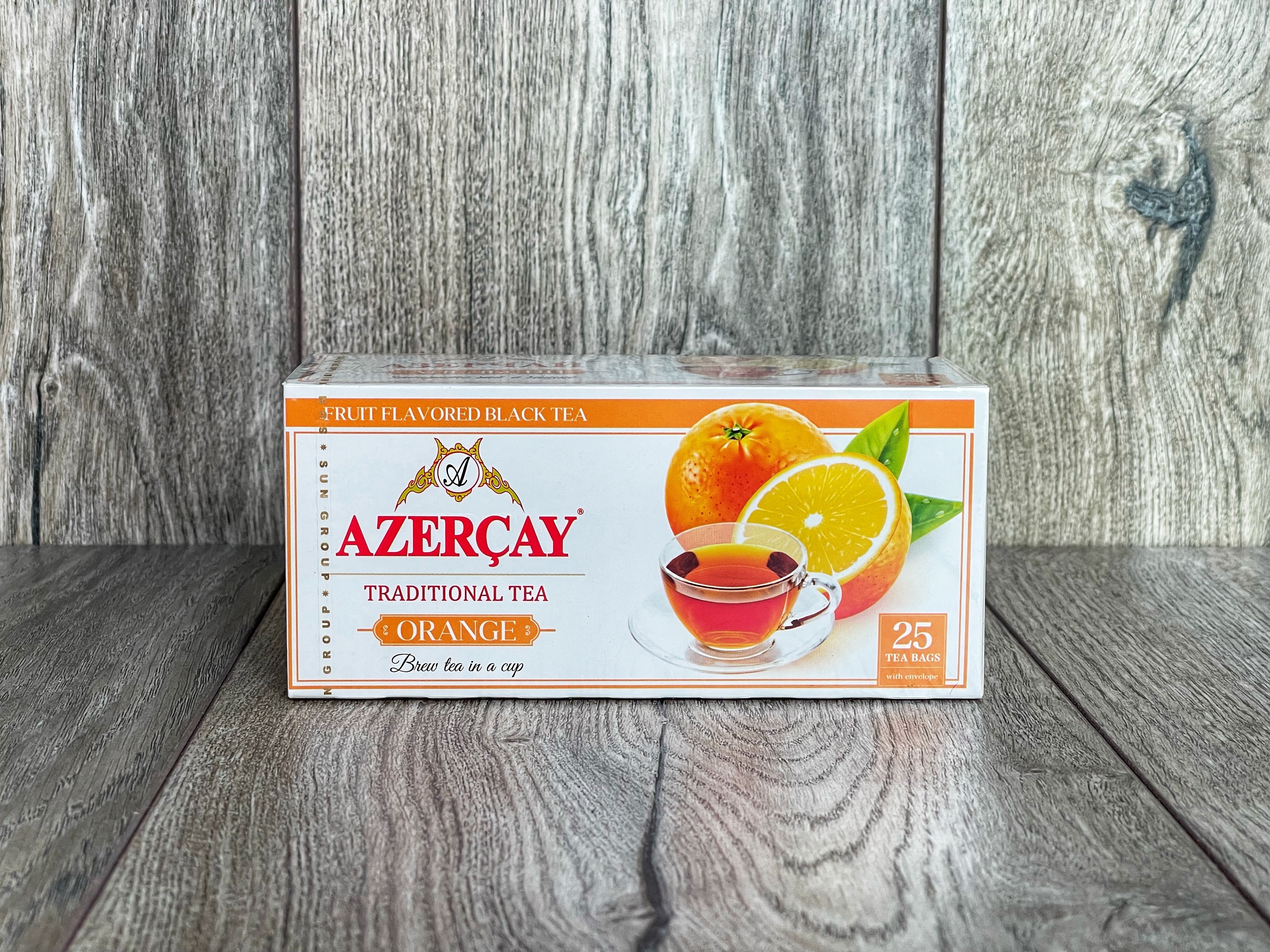 AZERCAY melna tēja ar apelsīnu garšu maisiņos [ 25 paciņas ]