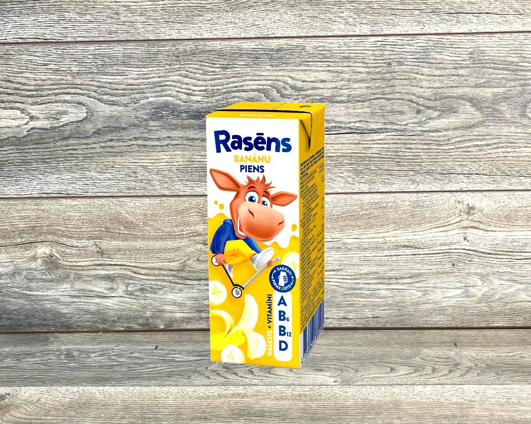 Piens Rasēns ar banānu piedevu un vitamīniem 1.5% [ 200ML ]