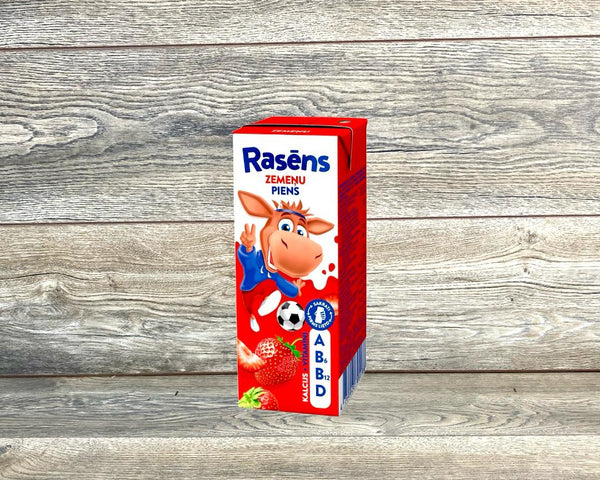 Piens Rasēns ar zemeņu piedevu un vitamīniem 1.5% [ 200ML ]