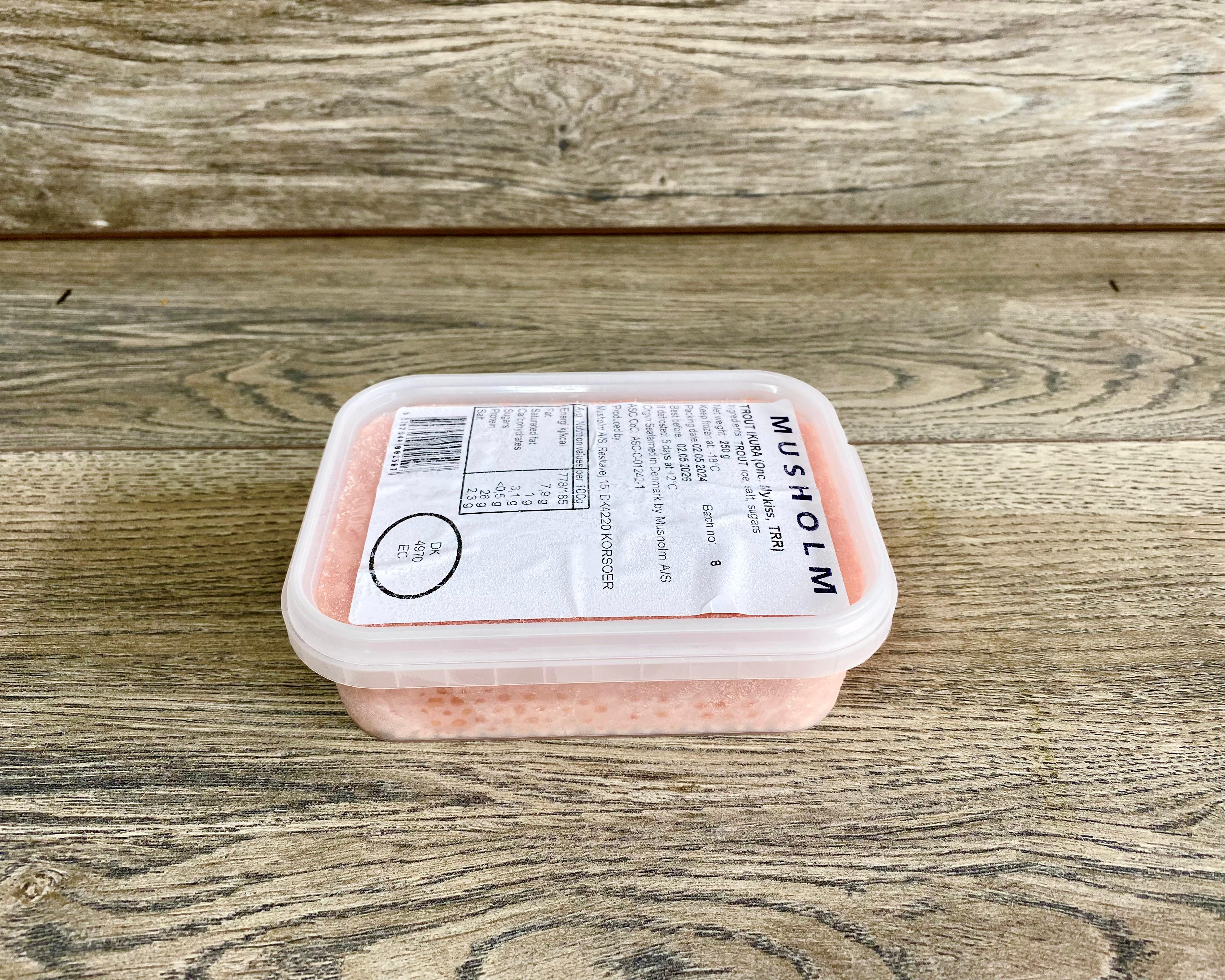 Varavīksnes foreļu ikri  Saldēti  [ 250 G ]