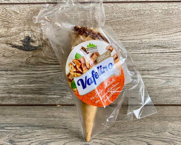 VAFELINO Plombīra sald. ar Beļģu kar. šokolādi un kar. valriekstiem  [ 200 ML ]