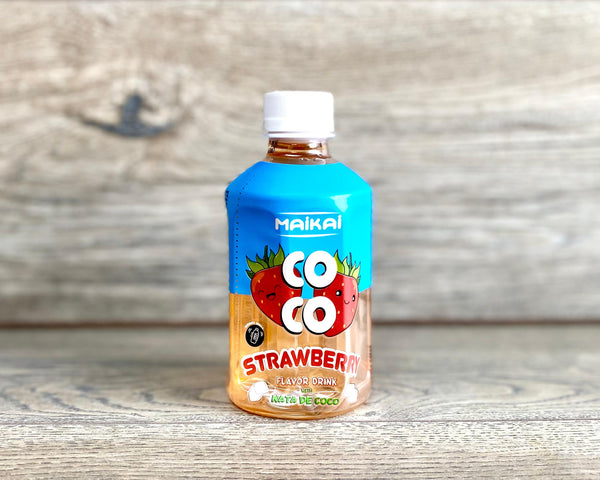 MAIKAI COCO zemeņu garšas dzēriens ar nata de coco gabaliņiem [ 280ML ]