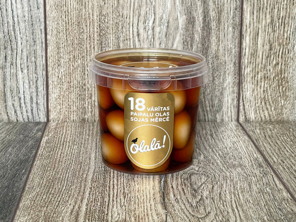 Vārītas, lobītas paipalu olas Sojas Mērces marinādē [ 18 GB ]