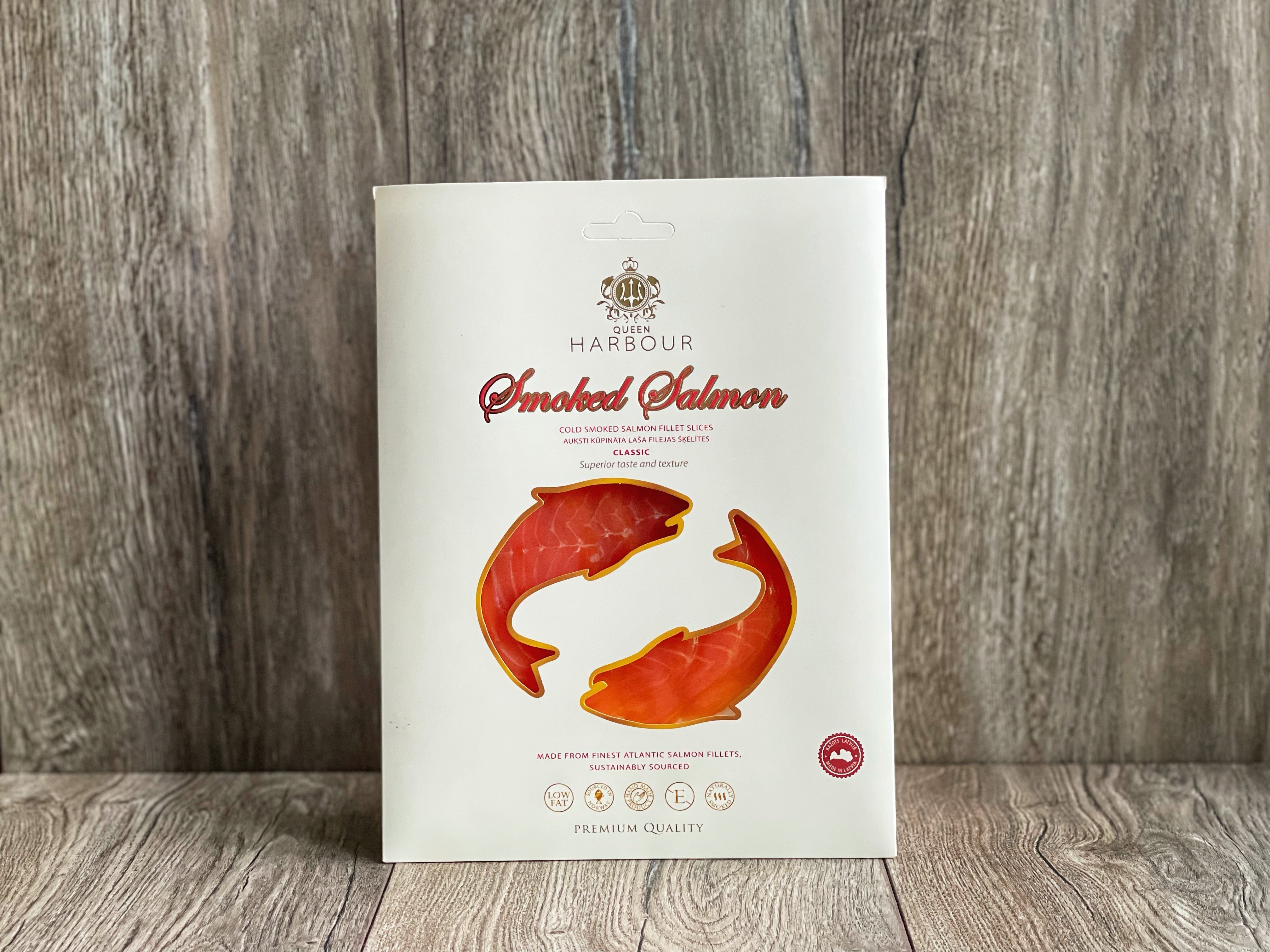 Auksti kūpināta laša filejas šķēlītes , bez ādas [ 100 G ]
