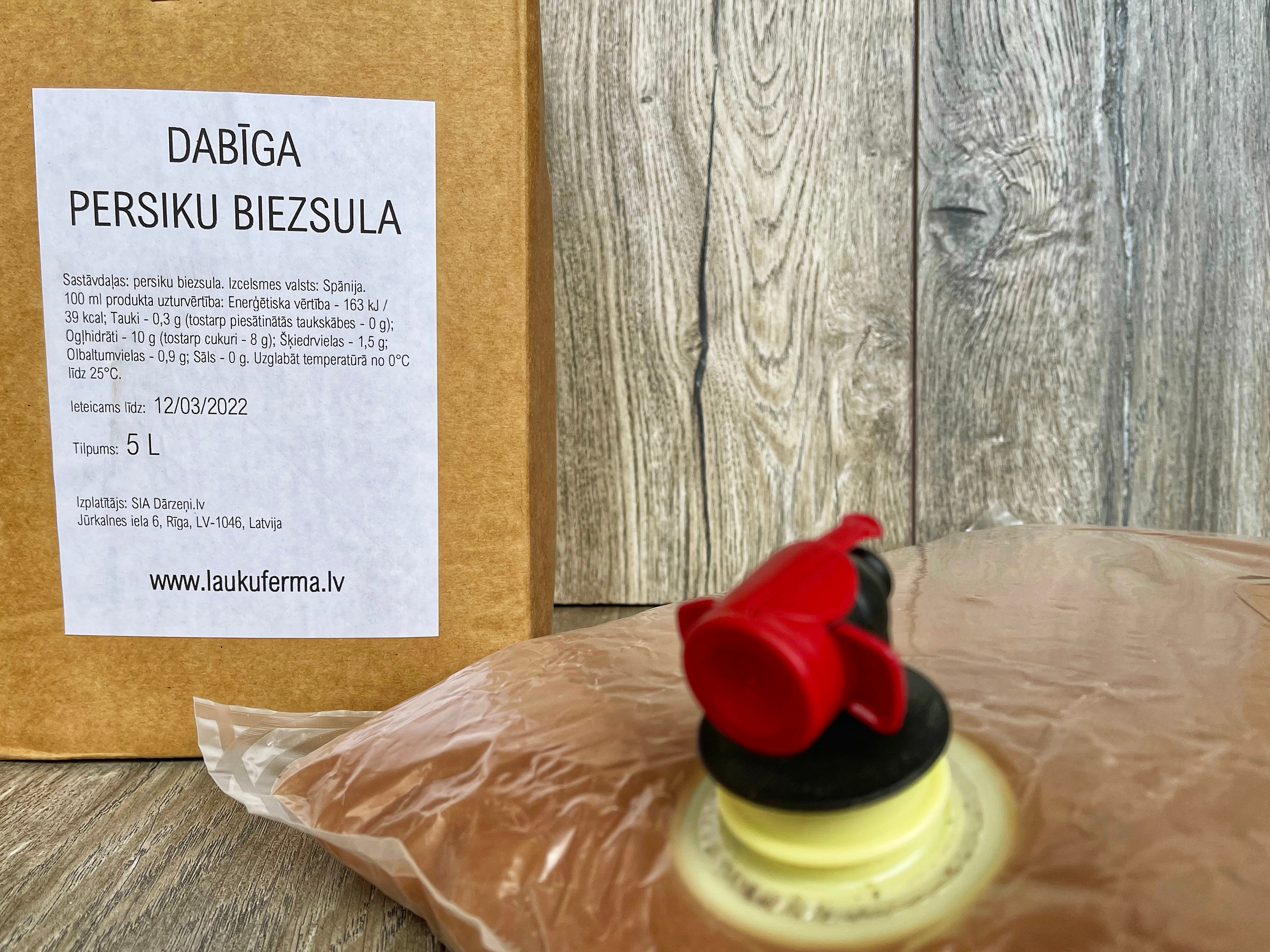 Dabīga Persiku Biezsula [ 5 L ]
