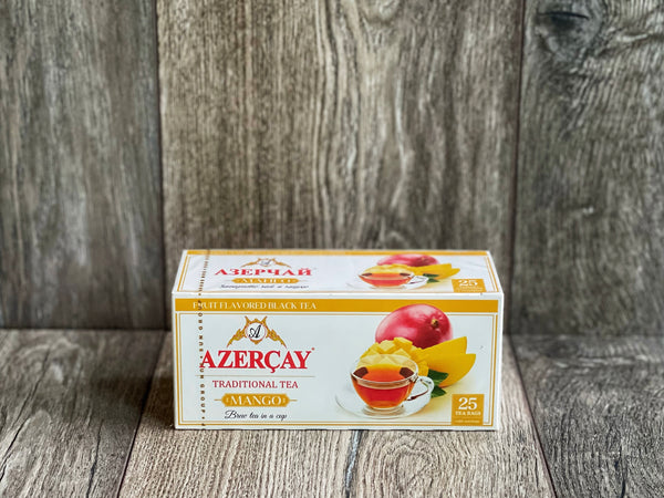 AZERCAY melna tēja ar mango garšu maisiņos [ 25 paciņas ]